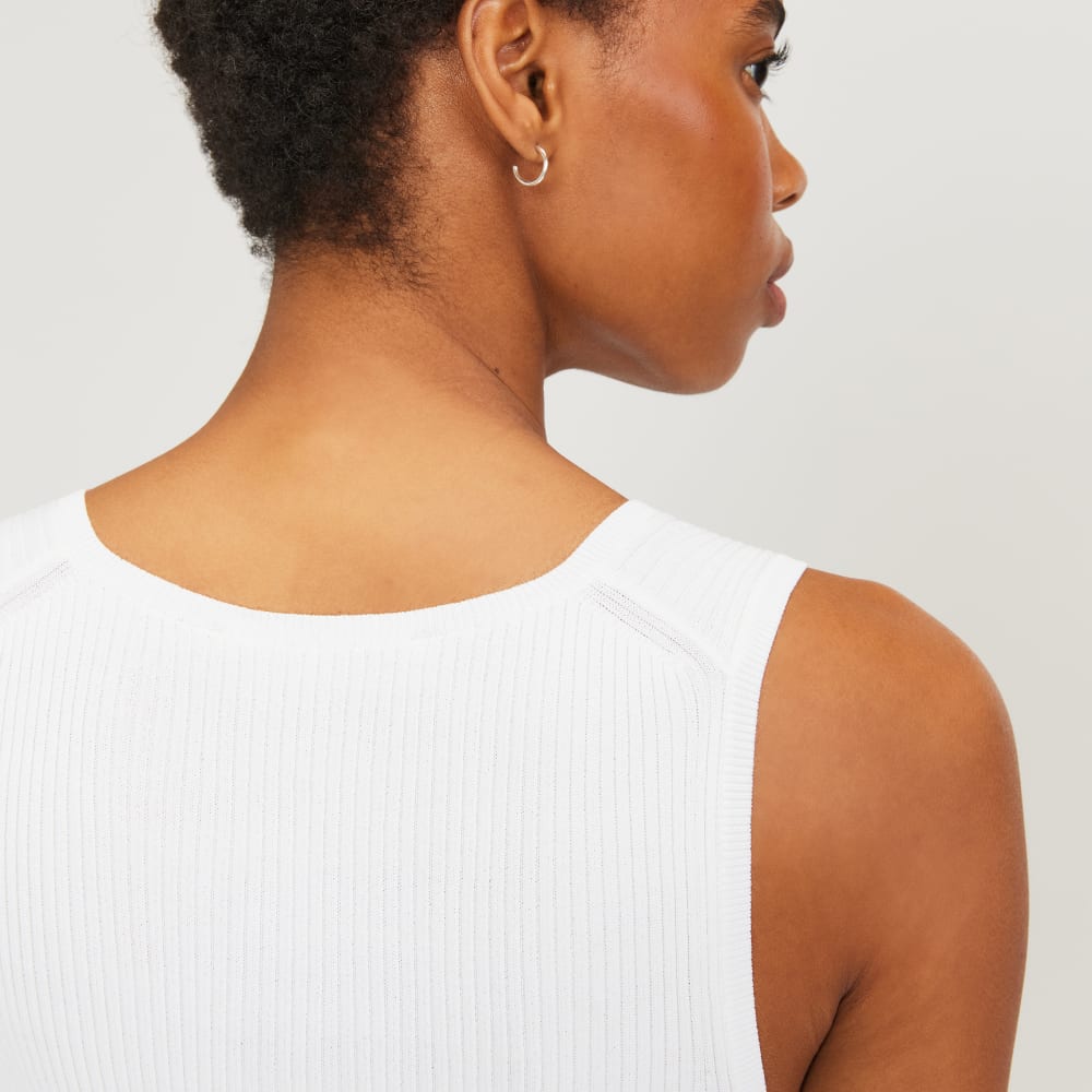The Ribbed Cutaway Tank | White – Everlane