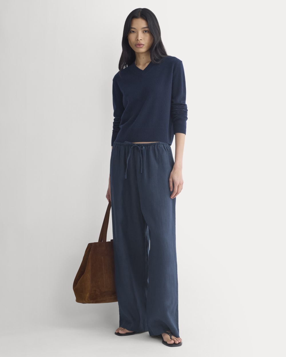 womens-drawstring-pant-in-linen-navy | primary