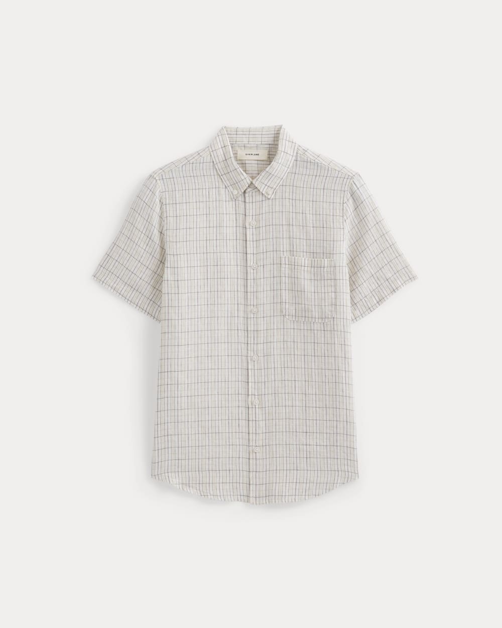 The Classic Short-Sleeve Shirt in Linen | Bone Plaid – Everlane