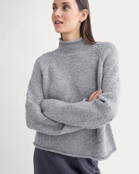 Rollneck Sweater | Heather Grey/Twist – Everlane