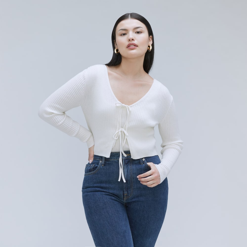 womens-cotton-merino-front-tie-top-snowflake | primary