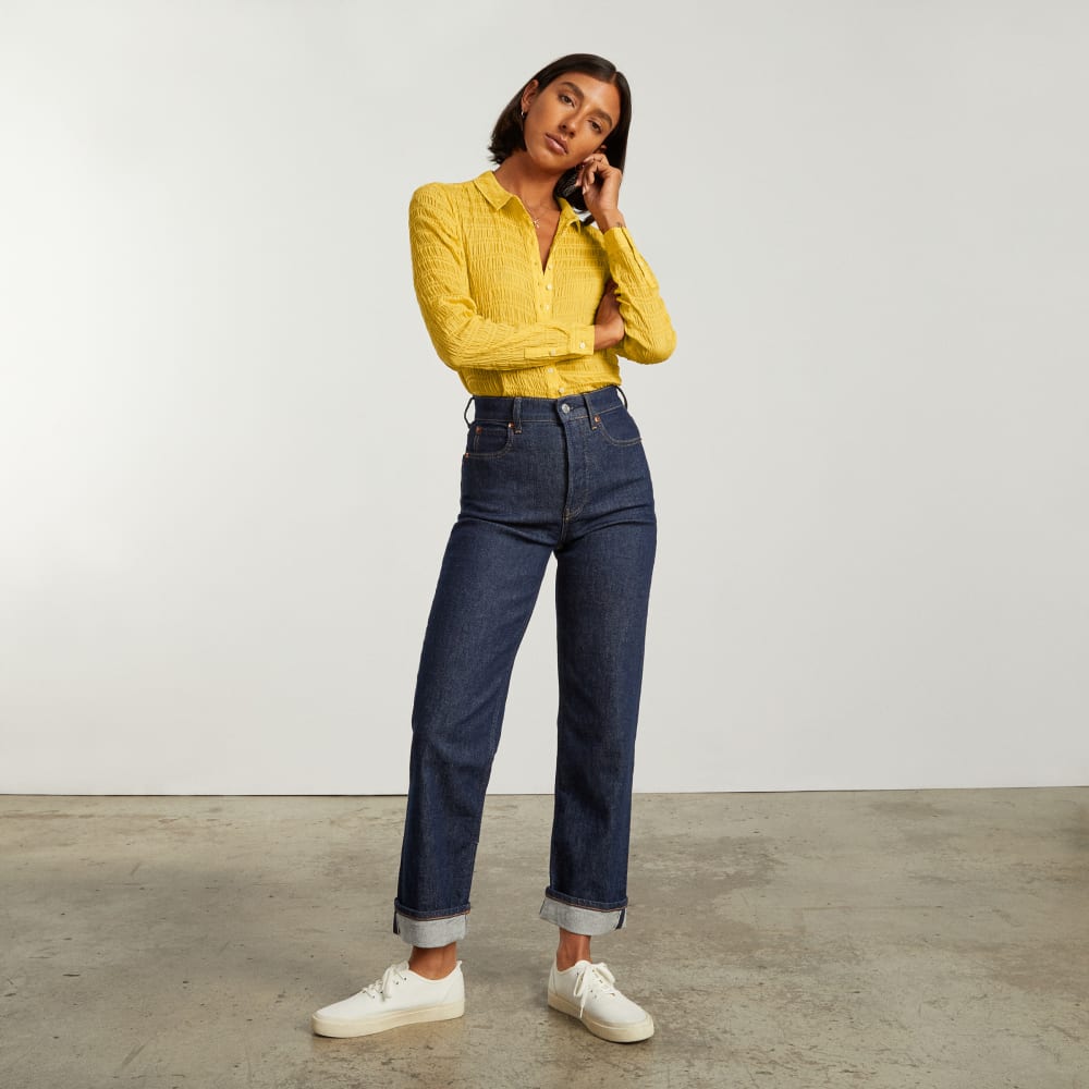 womens-button-smock-top-super-lemon