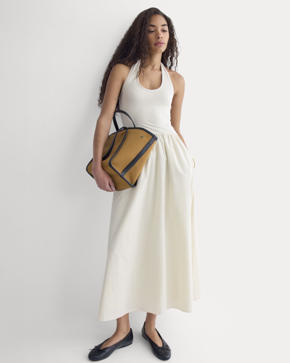 Halter Dress in Ultrasoft Cotton | Birch Everlane Halter Dress in Ultrasoft Cotton | Birch Everlane