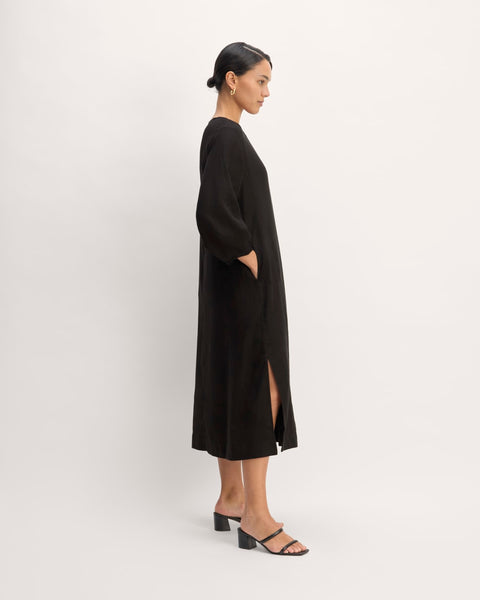 The Linen A-Line Midi Dress