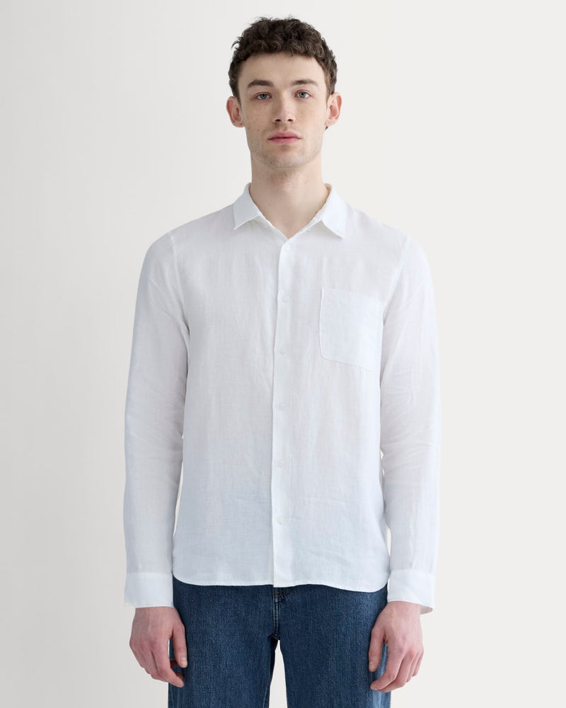 Everlane The Classic Shirt in Linen, White