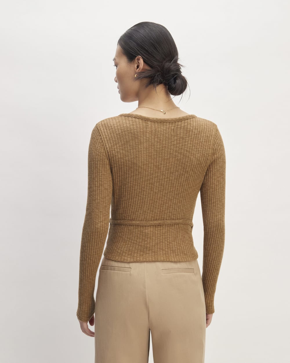 The Cozy Rib Wrap Top | Cappuccino – Everlane