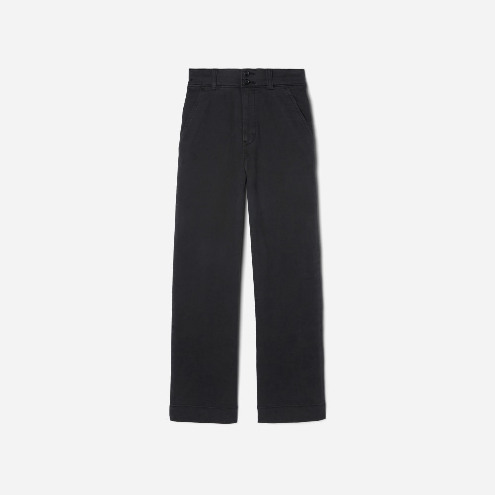 The Organic Wide-Leg Pant | Black – Everlane