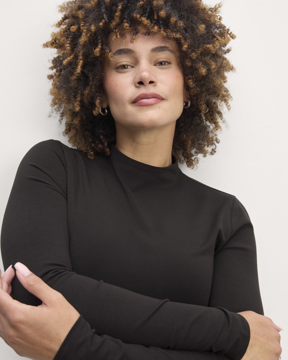 The Form Funnel-Neck Tee | Taupe