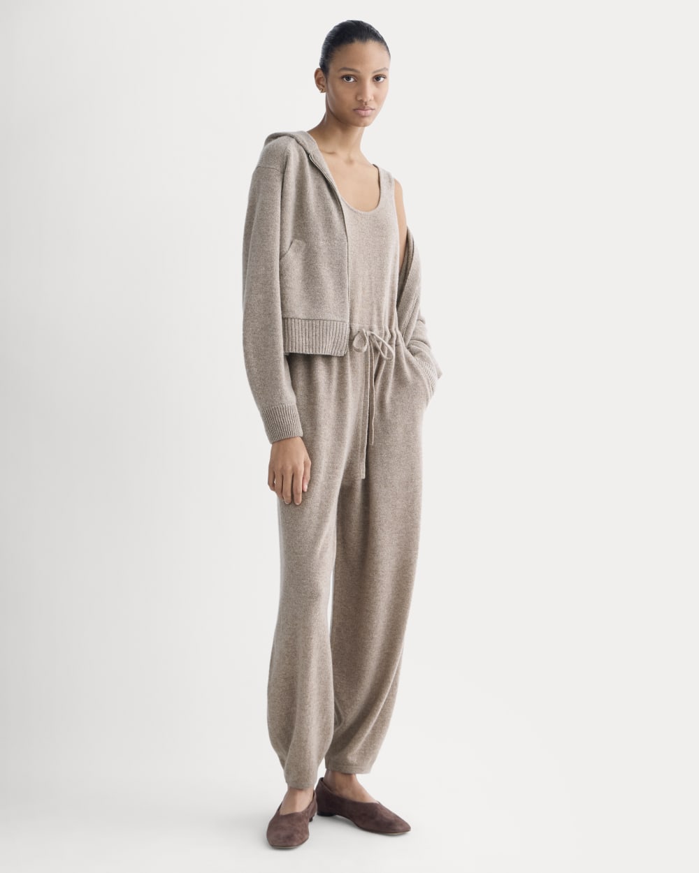 womens-cashmere-lounge-jumpsuit-oatmeal | primary