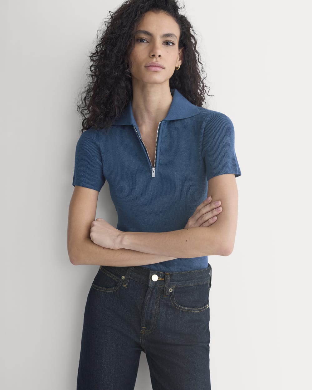 womens-knit-quarter-zip-polo-estate-blue
