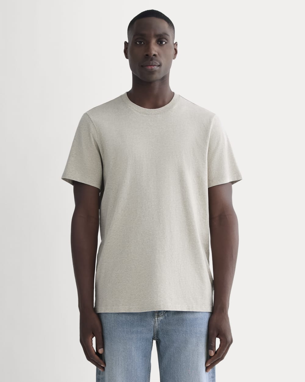 Premium Weight Crew Uniform Heather Oatmeal