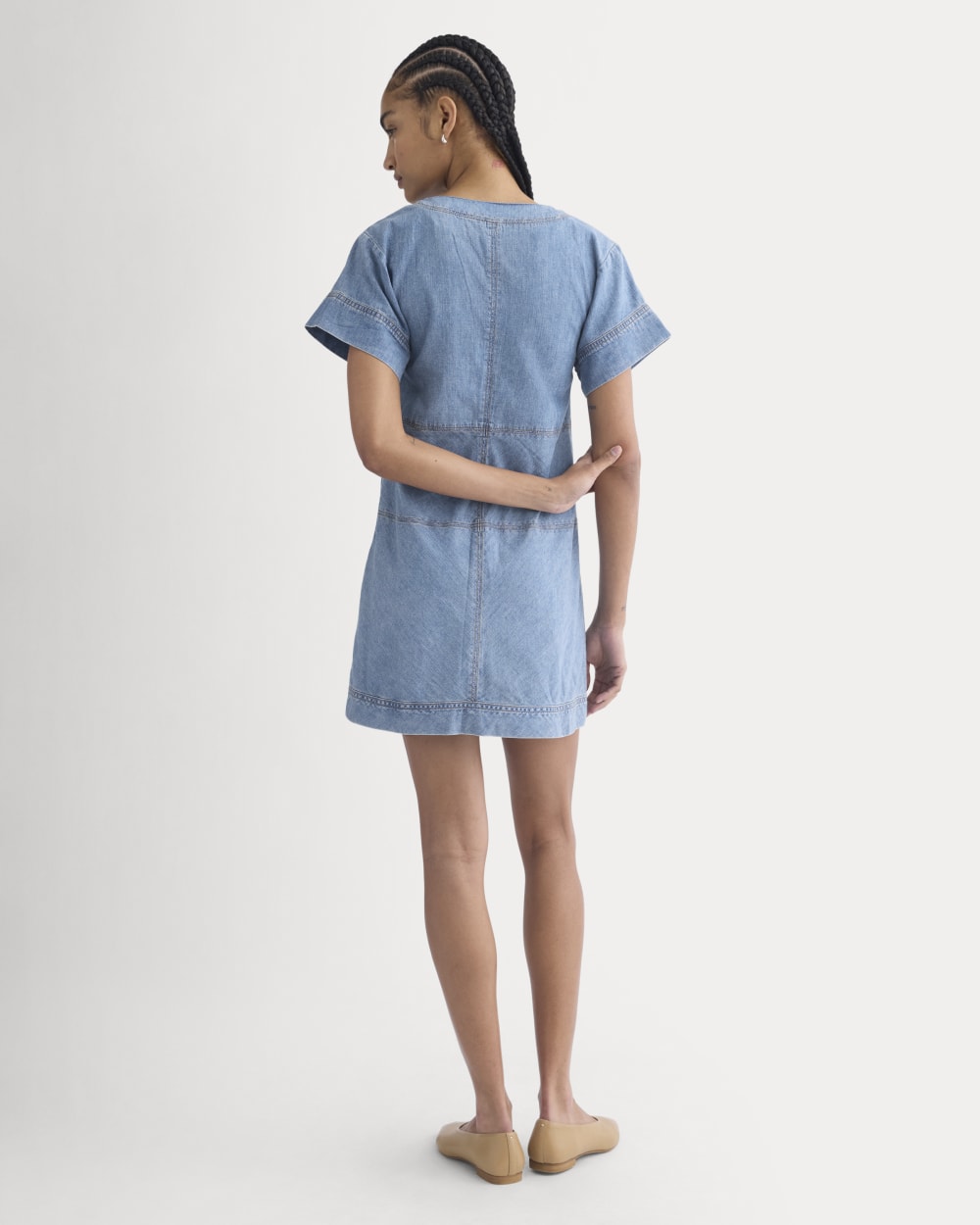 Denim Short-Sleeve Dress | Light Indigo Everlane Denim Short-Sleeve Dress | Light Indigo Everlane