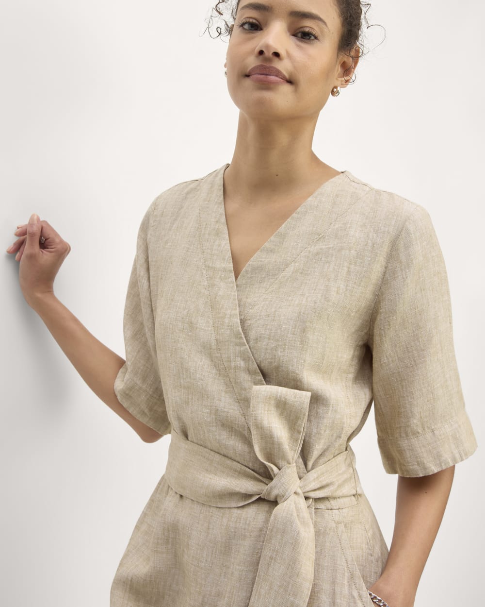 The Wrap Dress in Linen | Cornstalk Chambray Everlane The Wrap Dress in Linen | Cornstalk Chambray Everlane