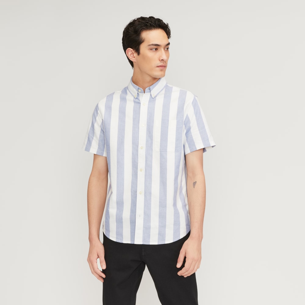 mens-organic-short-sleeve-oxford-shirt-blue-bone | primary