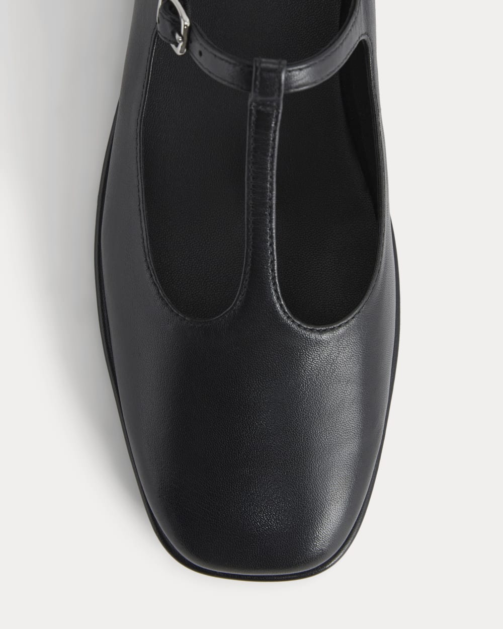 The Leather T-Strap Flat | Black – Everlane
