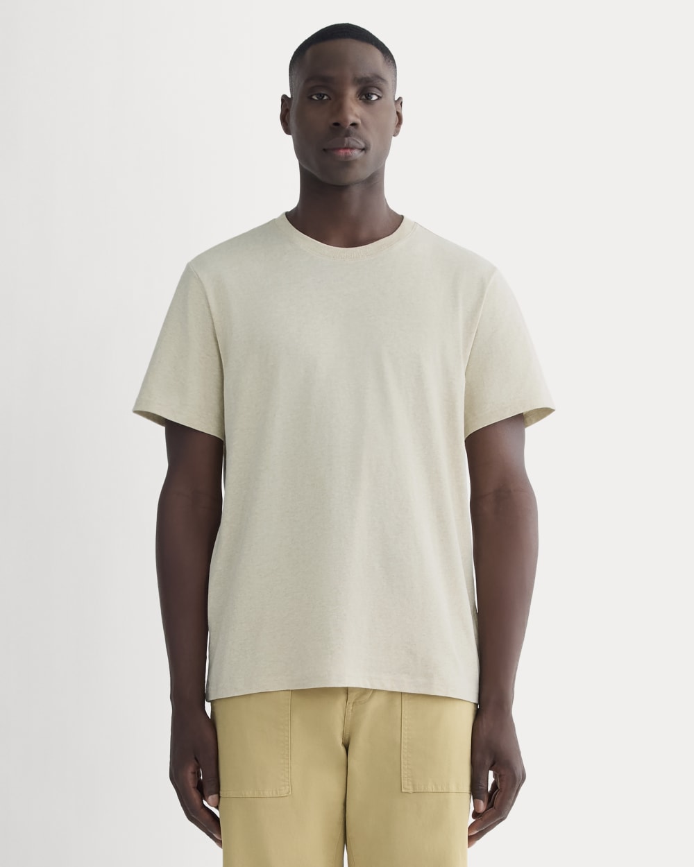 Premium Weight Crew Uniform Heathered Cashew