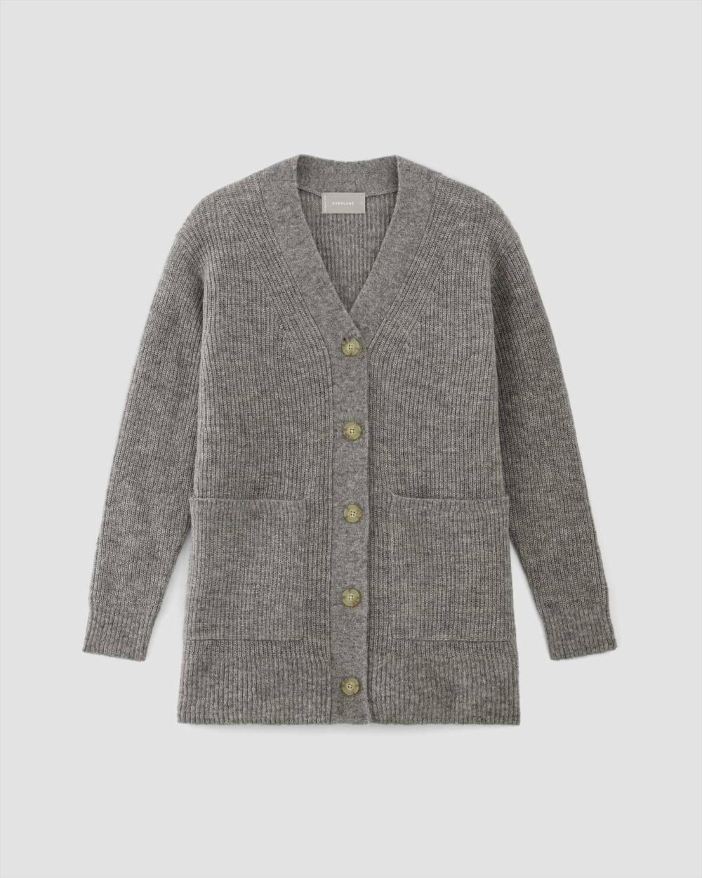 The Oversized Alpaca Pocket Cardigan | Heathered Stone – Everlane