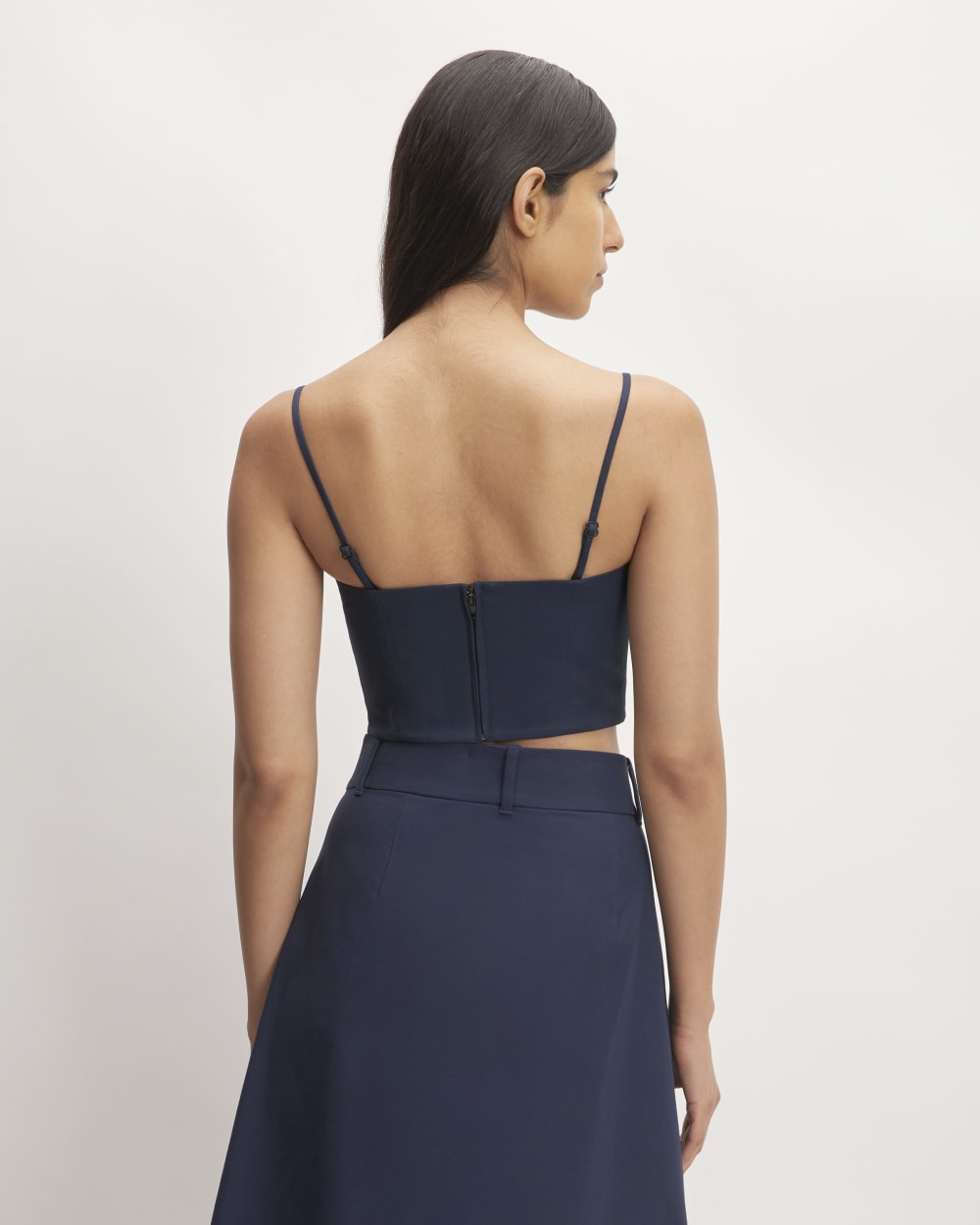 The Structured Cotton Bustier | Navy – Everlane