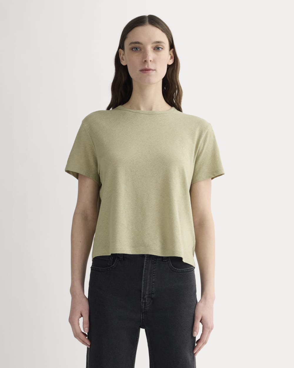 The Box-Cut Tee in Cotton Linen