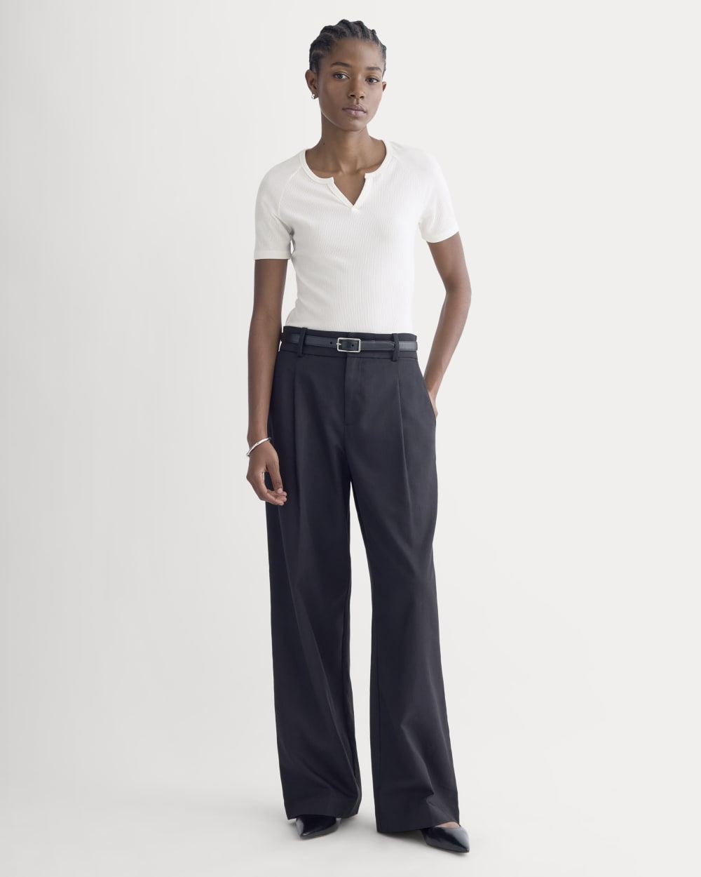 The Shimmy V-Neck Top | Taupe