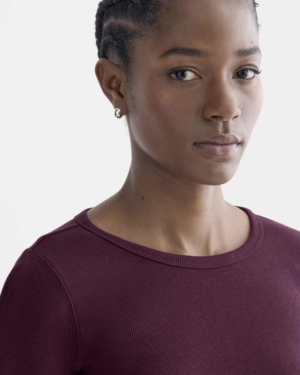 The Luxe Rib Long-Sleeve Crew | Heathered Port Royale – Everlane