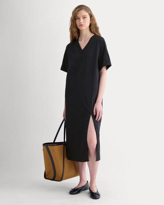 womens-weekend-tee-midi-dress-black | primary