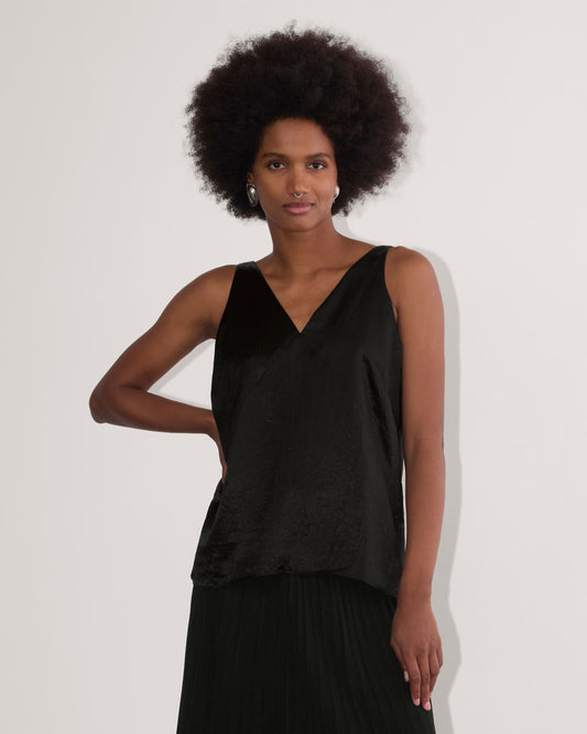 womens-satin-tank-black | primary