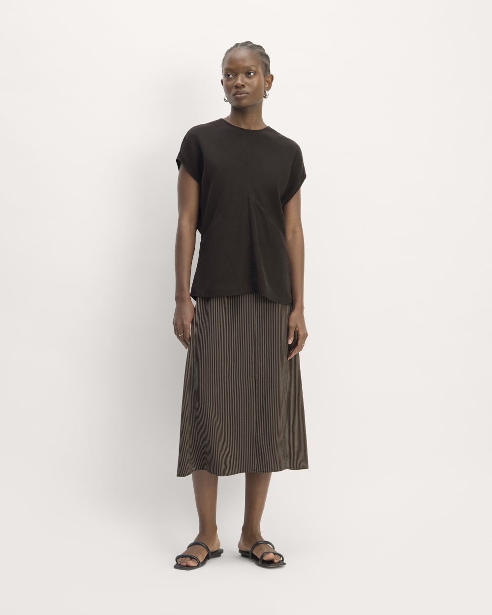 The Drape Top in Butterlite | Black – Everlane