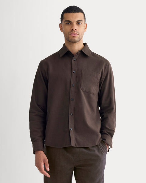 Brushed Flannel Shirt | Dark Chocolate – Everlane