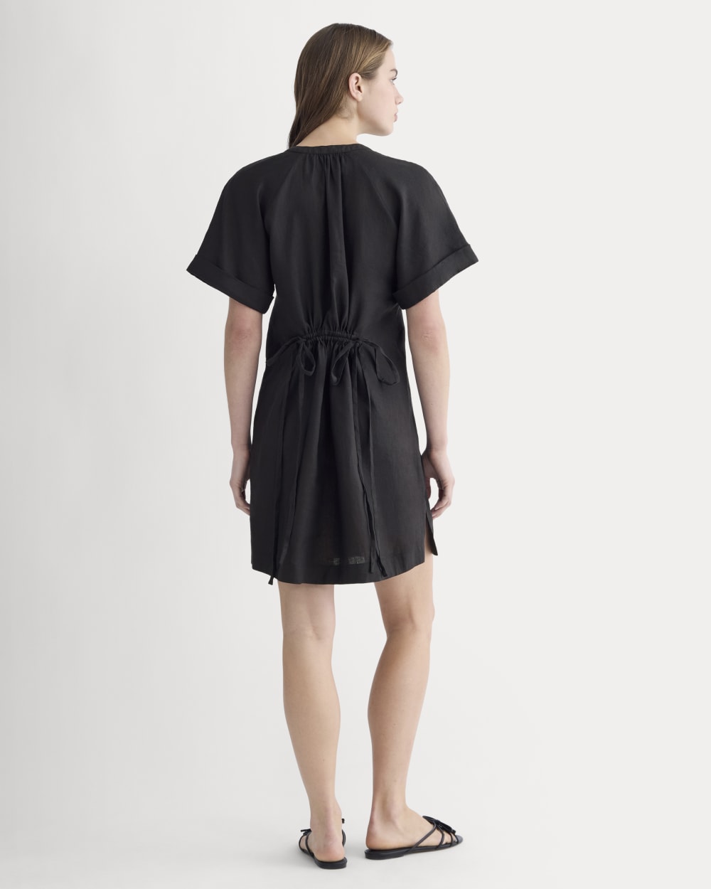 Everlane Popover Dress, Linen, Black, Size Small Everlane Popover Dress, Linen, Black, Size Small