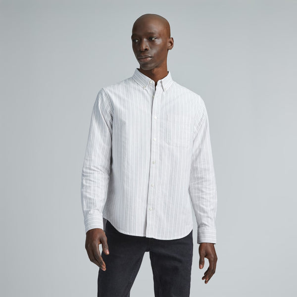 The Classic Oxford Shirt | Canvas / Mauve / Chocolate | Tall
