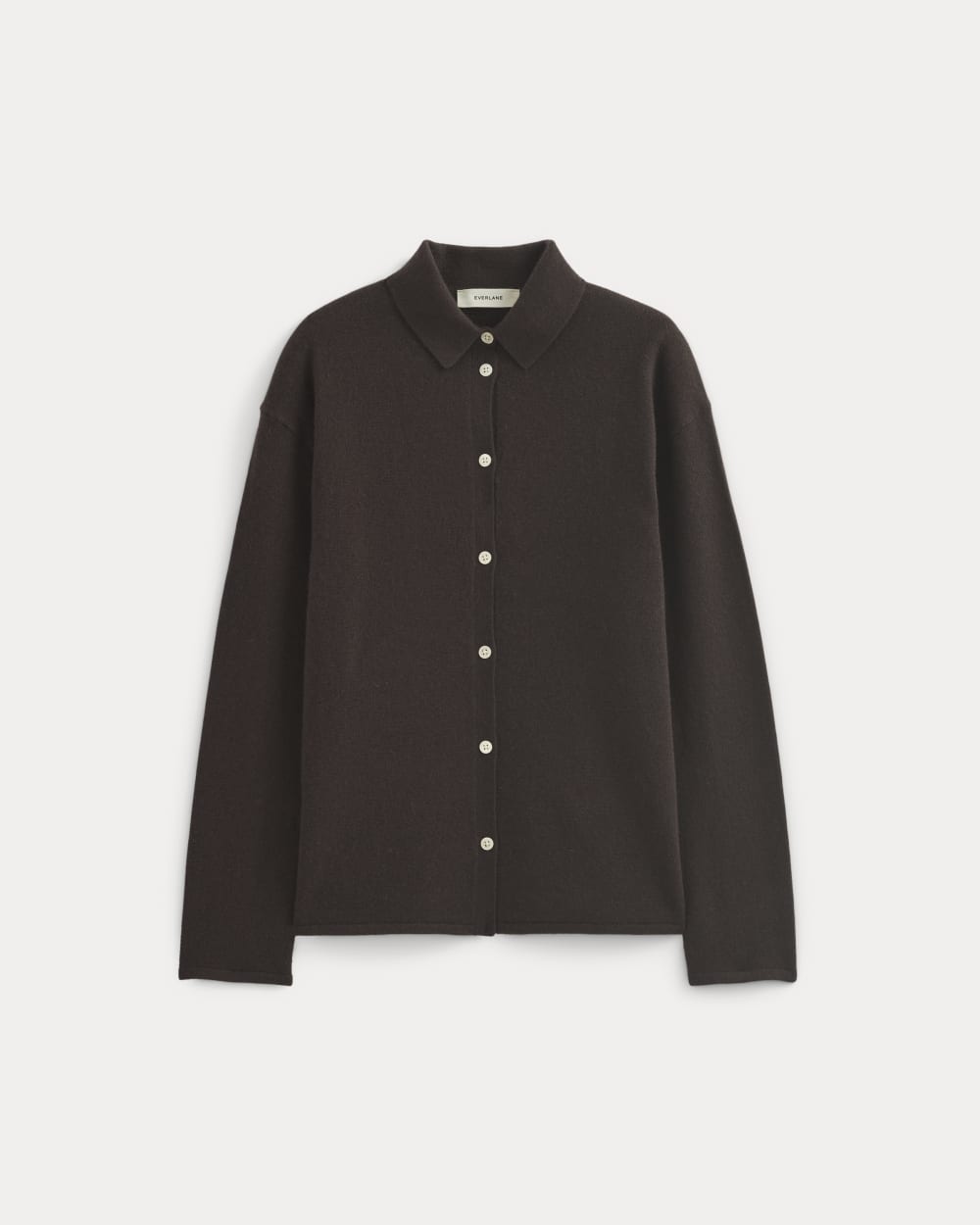 womens-cashmere-button-up-shirt-dark-chocolate | alt