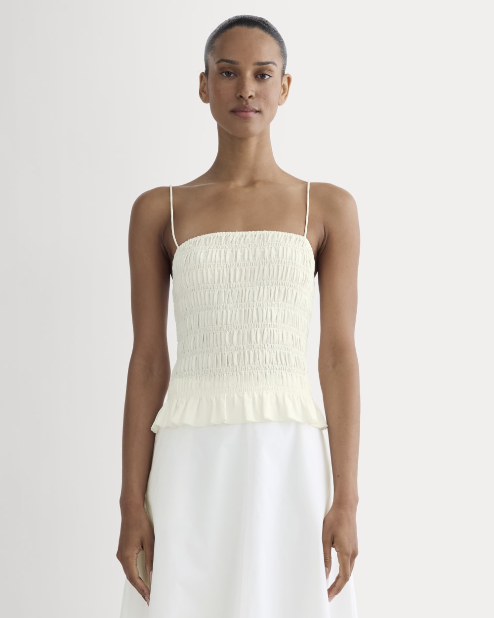 womens-smocked-tank-bone | primary