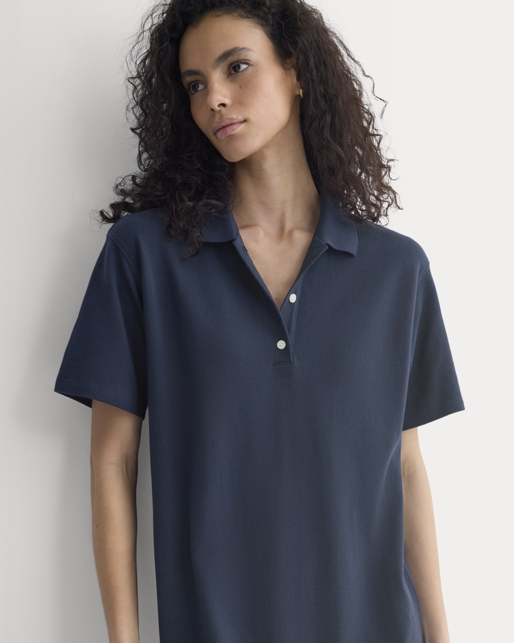 Pique Polo Short-Sleeve Dress | Navy – Everlane