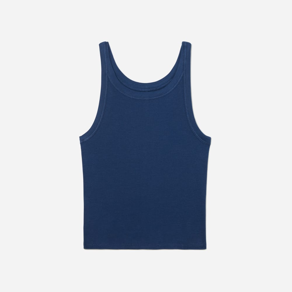 womens-cropped-pima-rib-tank-dk-royal | alt