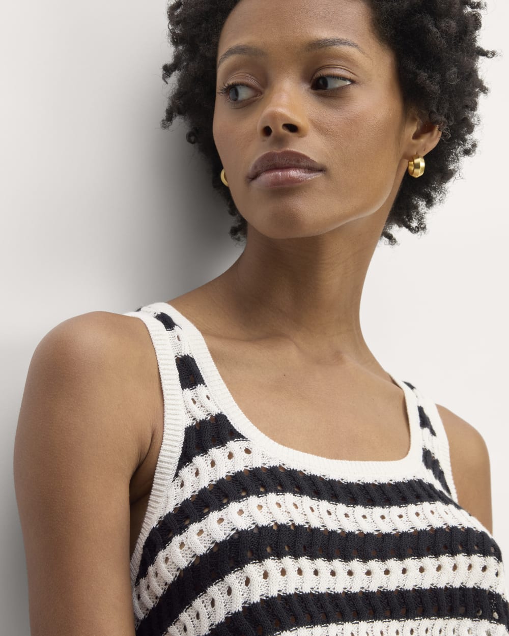 The Crochet Knit Tank | Bone / Black – Everlane