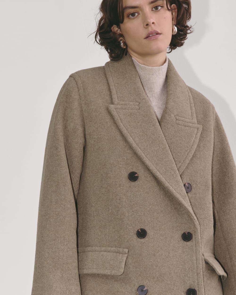 The Double-Breasted Coat in Wool | Heather Taupe – Everlane