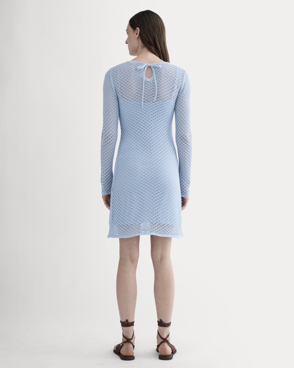 The Lace Knit Mini Dress | Sky Blue Everlane The Lace Knit Mini Dress | Sky Blue Everlane