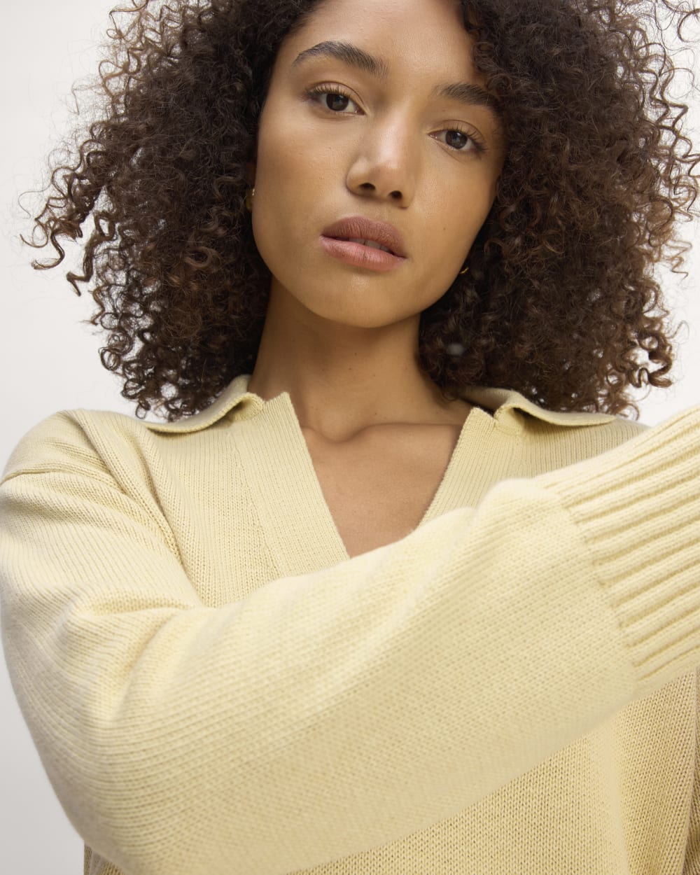 トップス OVY DAYDREAM Organic Cotton Pile Polo Solid Polo Sweatshirt | Daydreamer