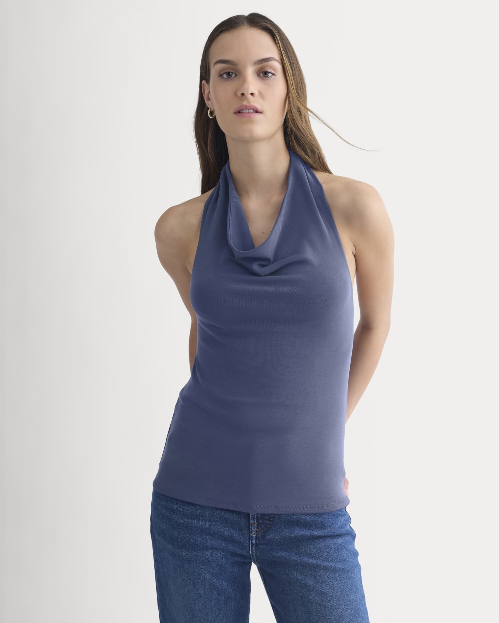 womens-halter-cowlneck-top-in-butterknit-washed-navy | primary