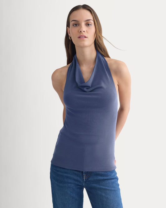 womens-halter-cowlneck-top-in-butterknit-washed-navy | primary