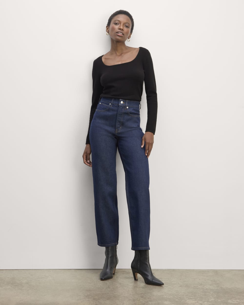 The Square Neck in Cashmere | Dusty Rose