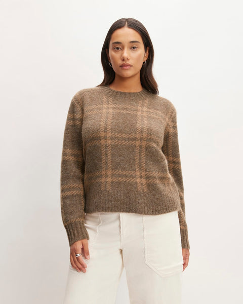 トップス [H BEAUTY&YOUTH] WOOL ALPACA CREW KNIT The Alpaca Cropped Crewneck Sweater | Tiger's Eye – Everlane