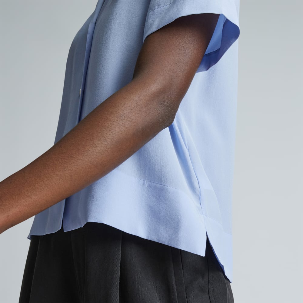 The Notch Shirt in Washable Silk | Periwinkle – Everlane