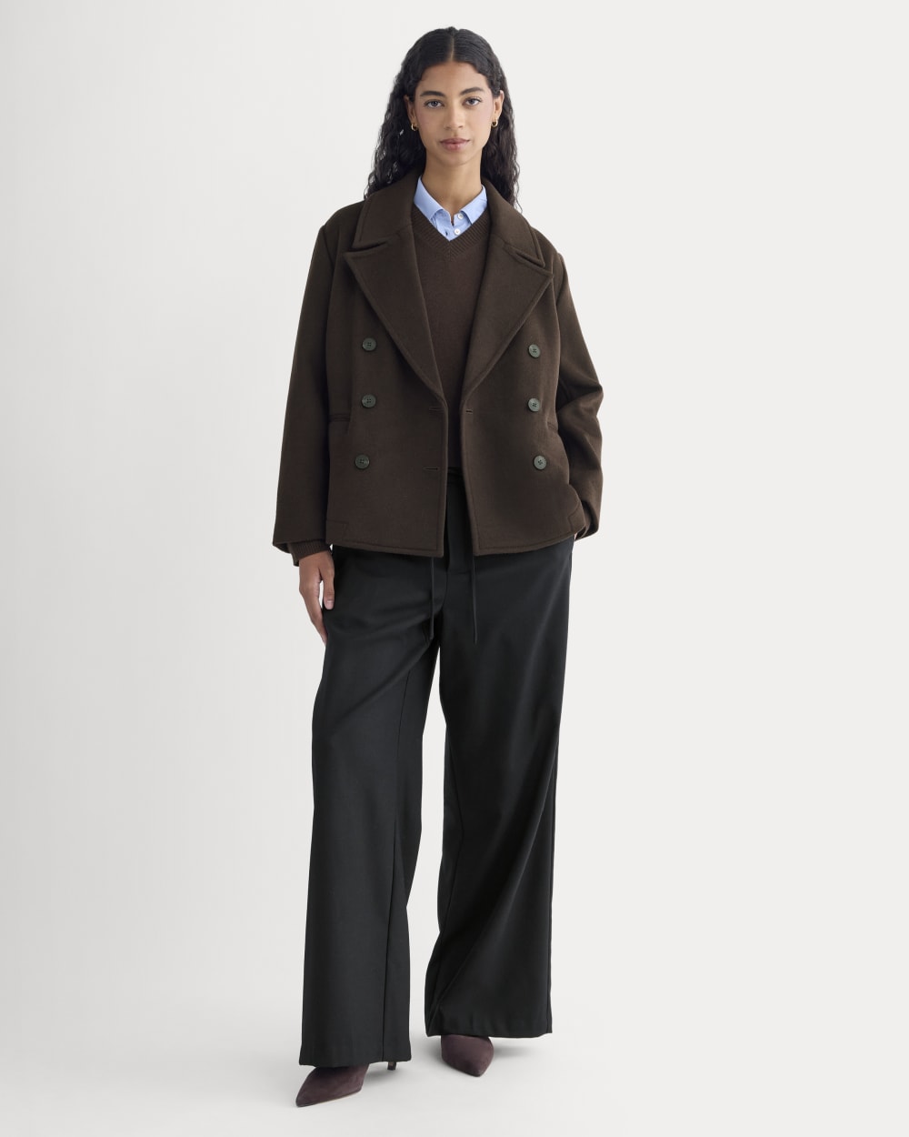 ReWool Short Peacoat | Dark Chocolate – Everlane