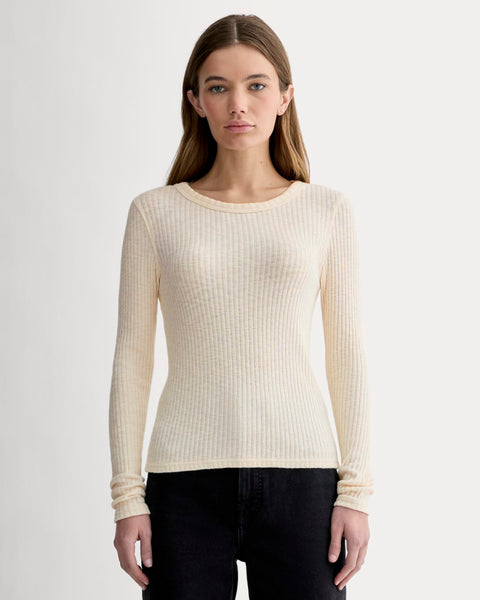 The Cozy Rib Long-Sleeve Tee | Bone – Everlane