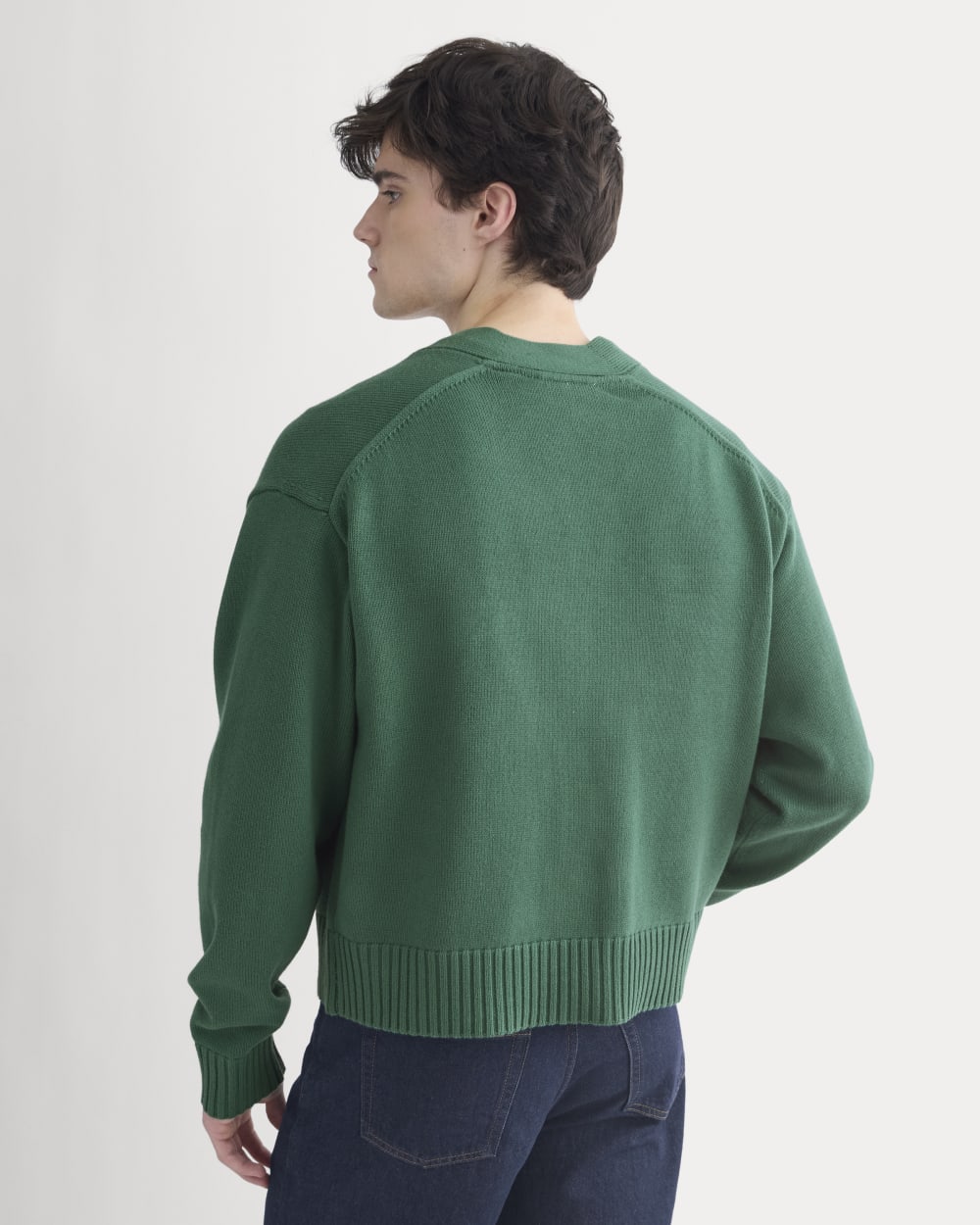 Cropped Cardigan in Everyday Cotton | Hunter Green – Everlane