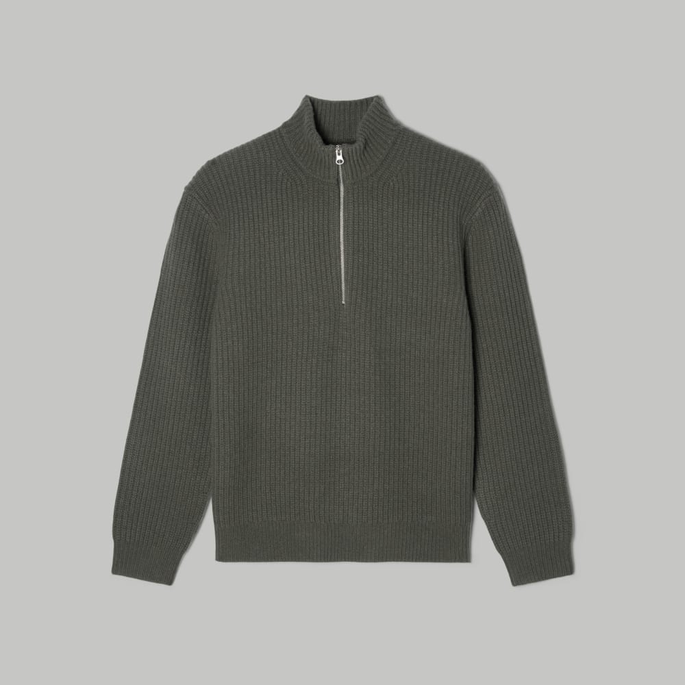 mens-felted-merino-half-zip-sweater-kambaba | alt