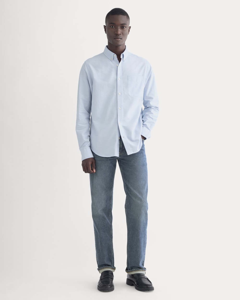 Everlane Classic Oxford Shirt | Standard In Light Blue, Size XS, Cotton Everlane Classic Oxford Shirt | Standard In Light Blue, Size XS, Cotton