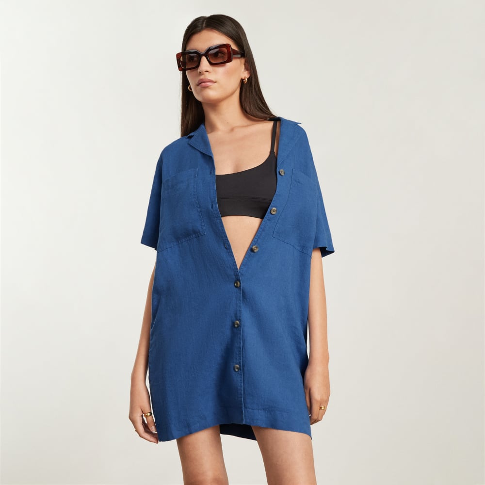 womens-linen-workwear-dress-deep-blue